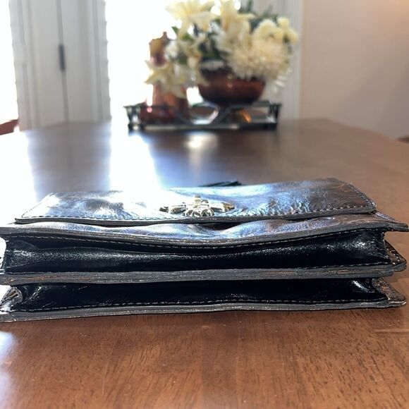 Patricia Nash Consilina Floret Leather Crossbody Bag Abstract Animal Print EUC - Picture 6 of 13